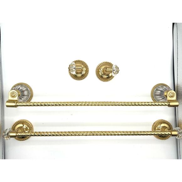 Antique Polished Brass Towel Bar And Bathroom Accessories  Hardware‎ Set - Picture 2 of 10